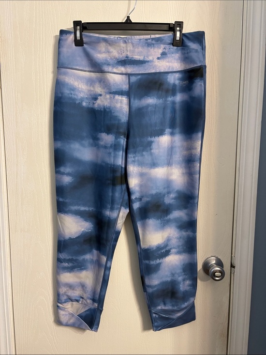 Jones New York Pants - Jones New York Navy and White Cloud-Print Leggings